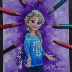 Elsa from Wreck It Ralph Pencil Color Painting