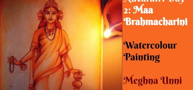 Devi Brahmacharini Painting Making Video | Navadurga Series – Art by Meghna