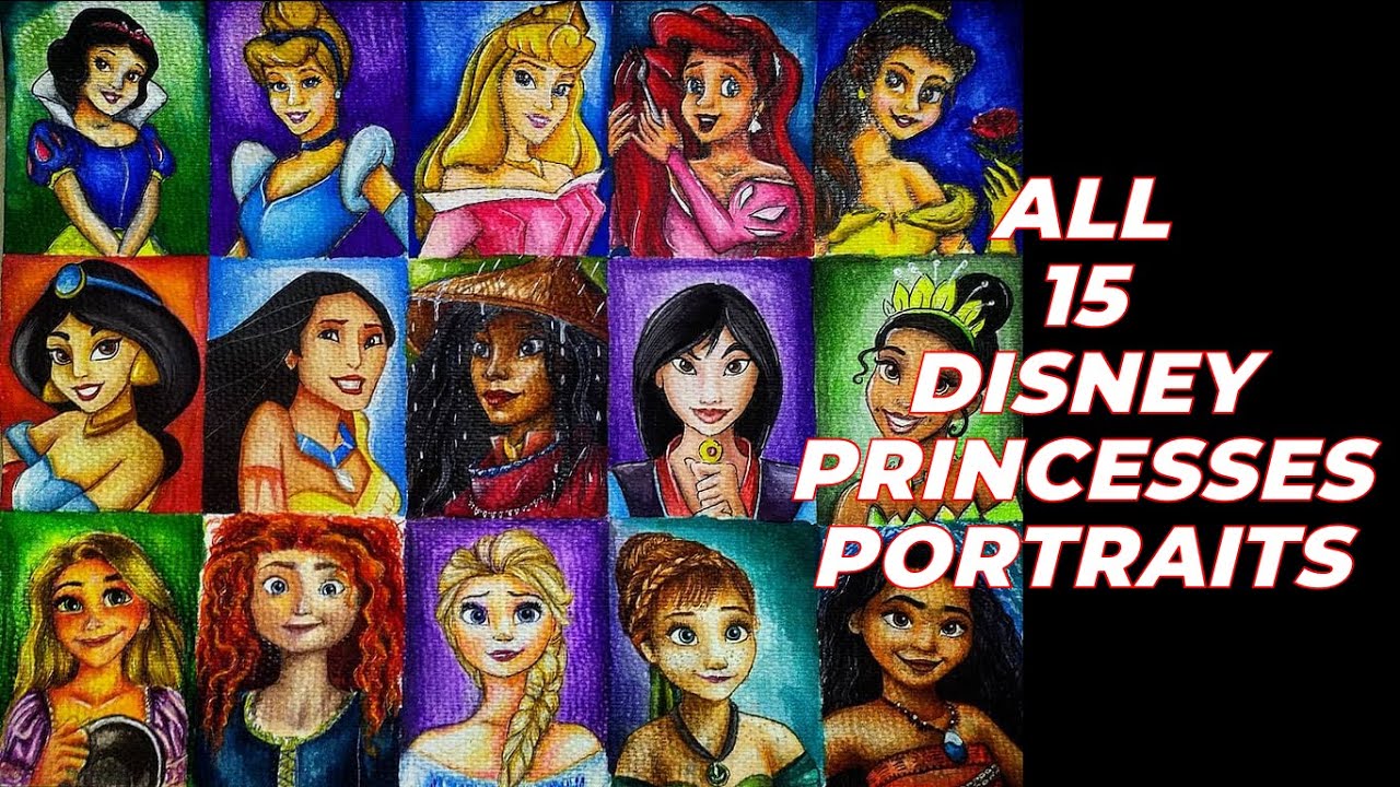 All 15 Disney Princesses in One Sheet! Closeup Look Video