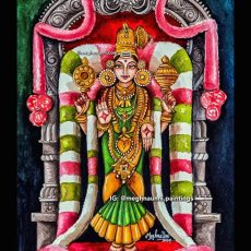 Thirukadaiyur Abhirāmi Devi Painting | Commissioned Artwork