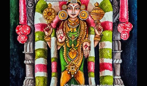 Thirukadaiyur Abhirāmi Devi Painting | Commissioned Artwork