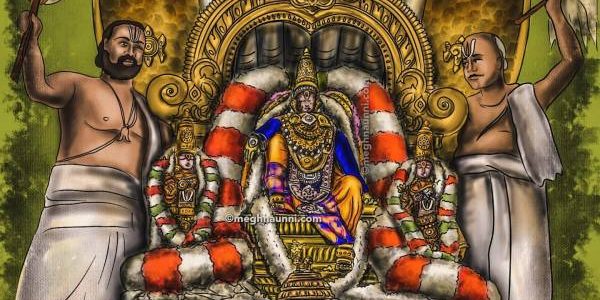 Varadar Vaikasi Brahmotsavam Day 4 : SHESHA VAHANAM Painting