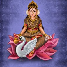 Bāla Navarātri Day 3 : Bāla Gāyathri Devi | Navaratri Painting Series 2024