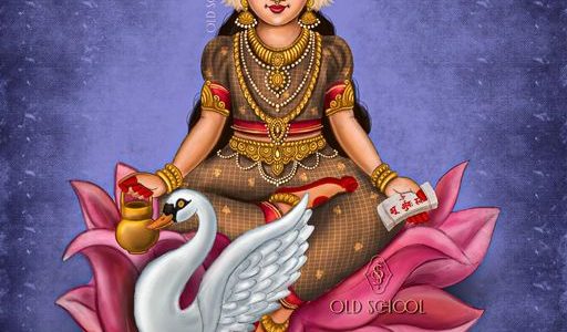 Bāla Navarātri Day 3 : Bāla Gāyathri Devi | Navaratri Painting Series 2024