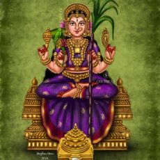 Bāla Navarātri Day 5 : Bāla Lalithambika Devi | Navaratri Painting Series 2024