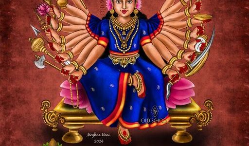 Bāla Navarātri Day 8 : Bāla Chandika Devi | Navaratri Painting Series 2024