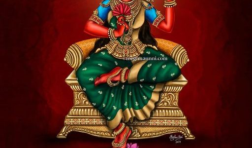 Dhyana Lalithāmbika Devi Digital Painting | Commissioned Work