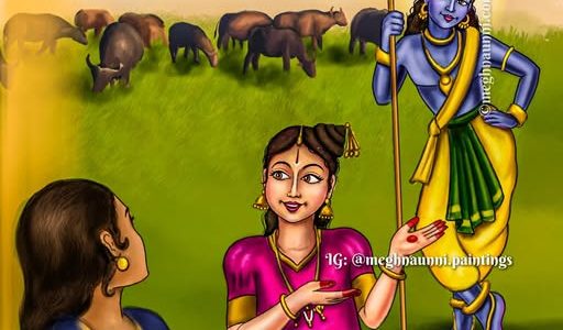 Thiruppavai Pasuram 8: KEEZHVAANAM VELLENDRU Painting